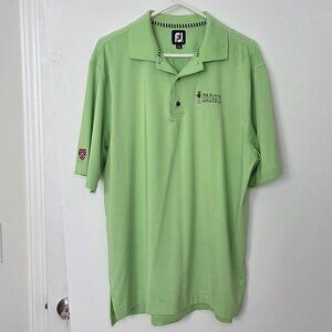 FootJoy ProDry Polo Shirt The Players Amateur Golf Lime Green Men XL-Stain Back
